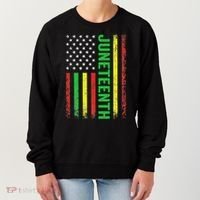 1865 Junenth Black History American Flag African Women's Sweatshirt thumb 0