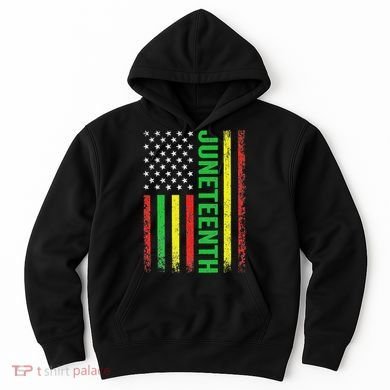 1865 Junenth Black History American Flag African Hoodie