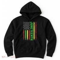 1865 Junenth Black History American Flag African Hoodie thumb 0