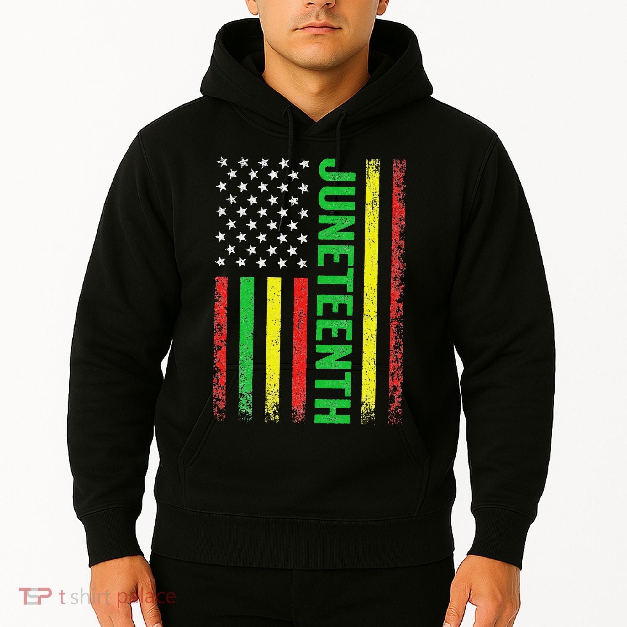 1865 Junenth Black History American Flag African Hoodie