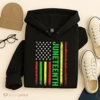 1865 Junenth Black History American Flag African Hoodie thumb 4
