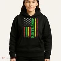 1865 Junenth Black History American Flag African Hoodie thumb 5