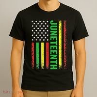 1865 Junenth Black History American Flag African T-Shirt thumb 3