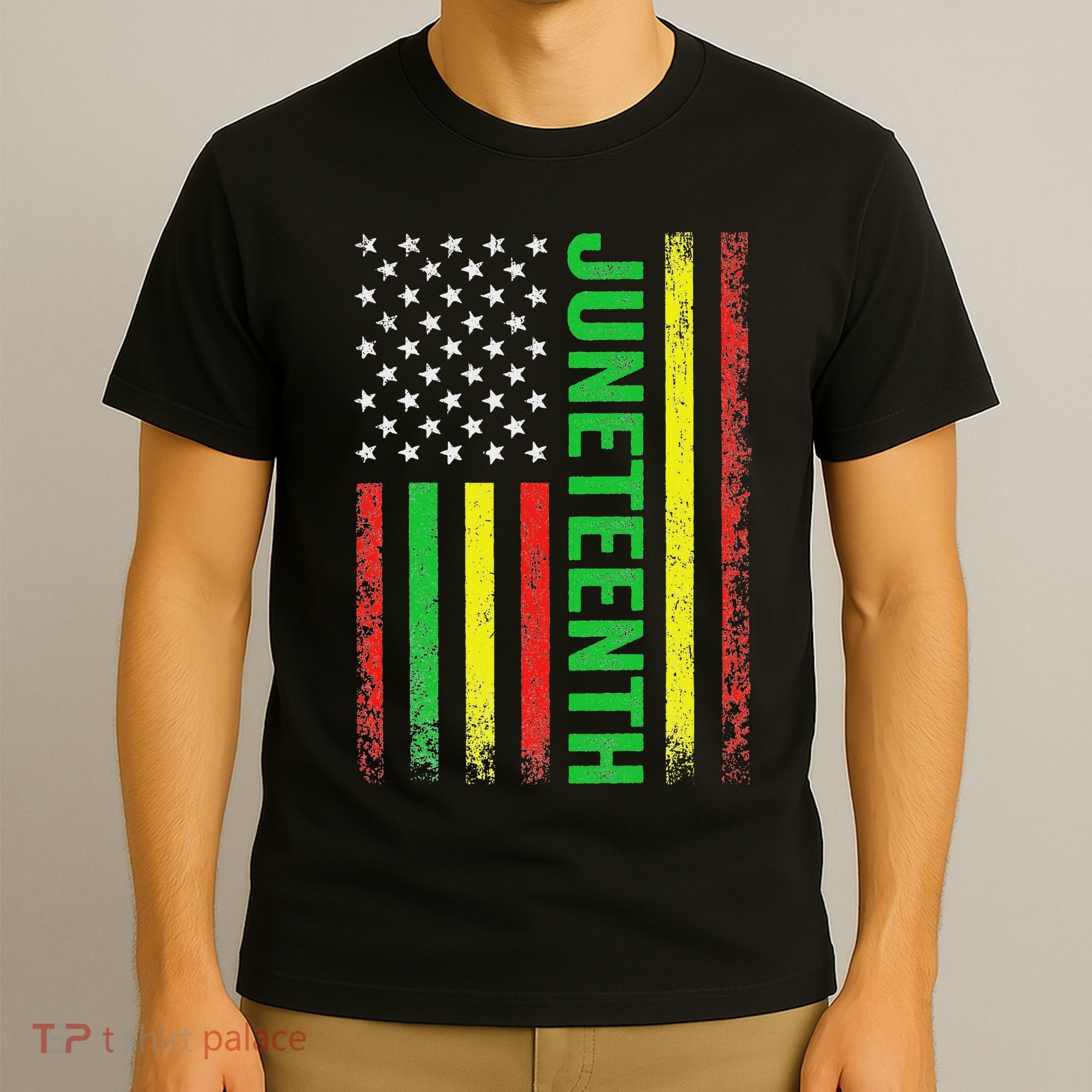 1865 Junenth Black History American Flag African T-Shirt
