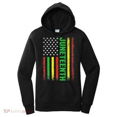 1865 Junenth Black History American Flag African Women's Hoodie