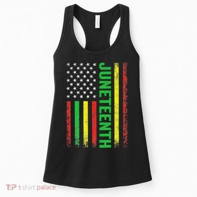 1865 Junenth Black History American Flag African Women's Tank Top