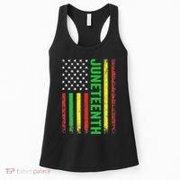 1865 Junenth Black History American Flag African Women's Tank Top thumb 0
