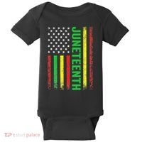 1865 Junenth Black History American Flag African Baby Bodysuit thumb 0