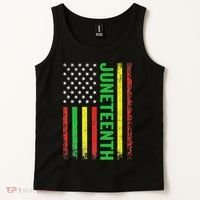 1865 Junenth Black History American Flag African Tank Top thumb 2