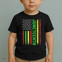 1865 Junenth Black History American Flag African Toddler T-Shirt thumb 2
