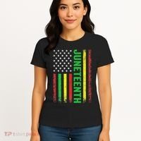 1865 Junenth Black History American Flag African Women's T-Shirt thumb 4