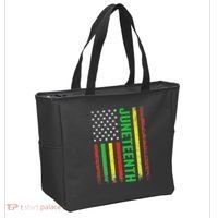 1865 Junenth Black History American Flag African Tote Bag thumb 2