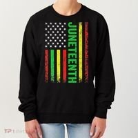 1865 Junenth Black History American Flag African Women's Sweatshirt thumb 0