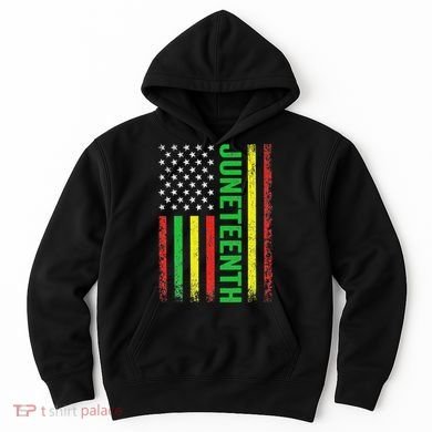 1865 Junenth Black History American Flag African Hoodie