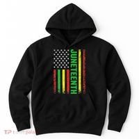 1865 Junenth Black History American Flag African Hoodie thumb 0
