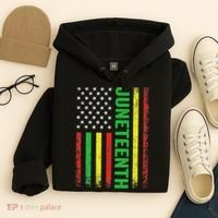 1865 Junenth Black History American Flag African Hoodie thumb 4