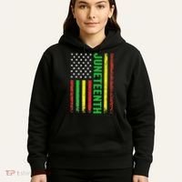 1865 Junenth Black History American Flag African Hoodie thumb 5