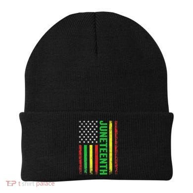 1865 Junenth Black History American Flag African Beanie