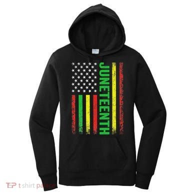 1865 Junenth Black History American Flag African Women's Hoodie