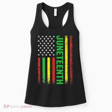 1865 Junenth Black History American Flag African Women's Tank Top
