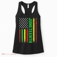 1865 Junenth Black History American Flag African Women's Tank Top thumb 0