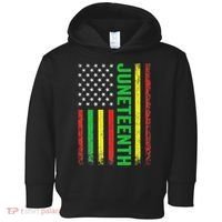 1865 Junenth Black History American Flag African Toddler Hoodie thumb 0