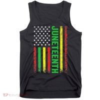 1865 Junenth Black History American Flag African Tank Top thumb 0