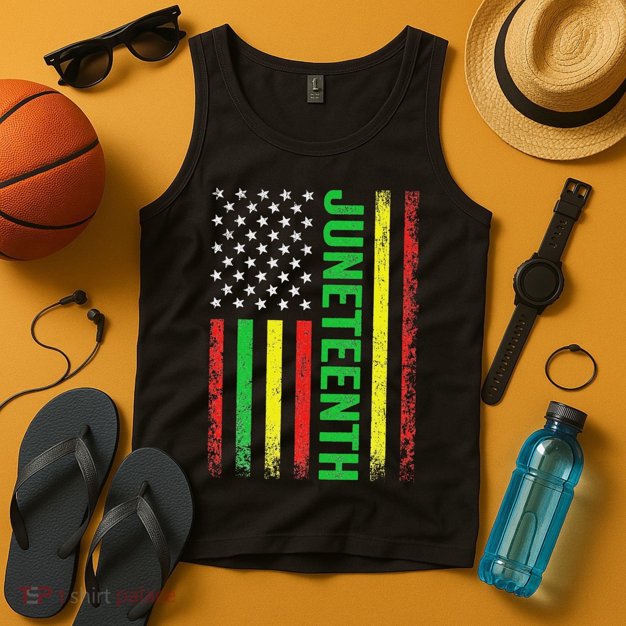 1865 Junenth Black History American Flag African Tank Top