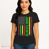 1865 Junenth Black History American Flag African Women's T-Shirt thumb 4