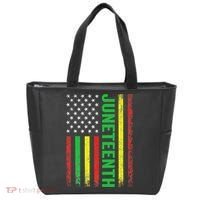 1865 Junenth Black History American Flag African Tote Bag thumb 0