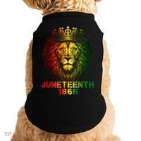 1865 Juneteenth Celebrate Lion African American Freedom Day Doggie Tank thumb 0