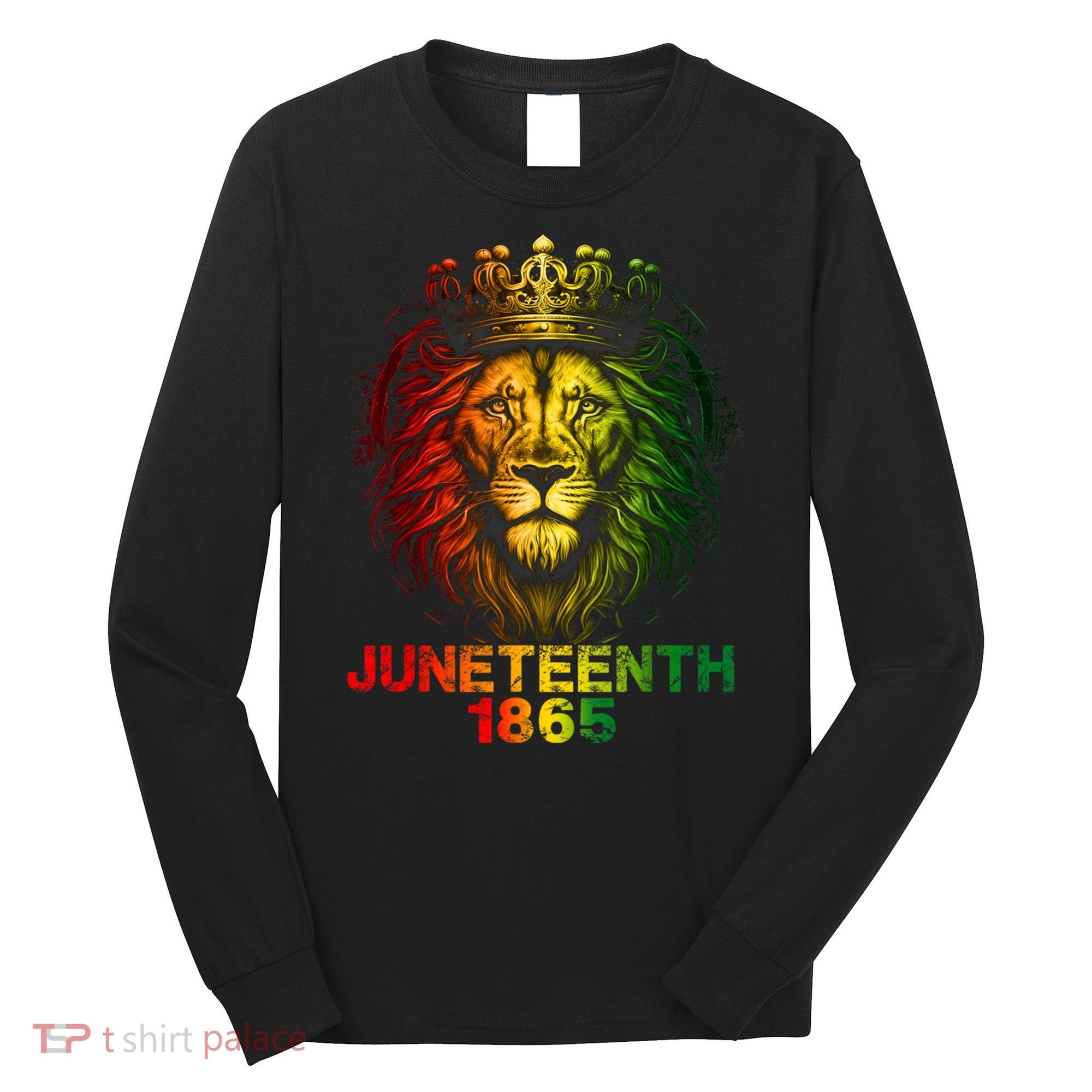 1865 Juneteenth Celebrate Lion African American Freedom Day Long Sleeve Shirt