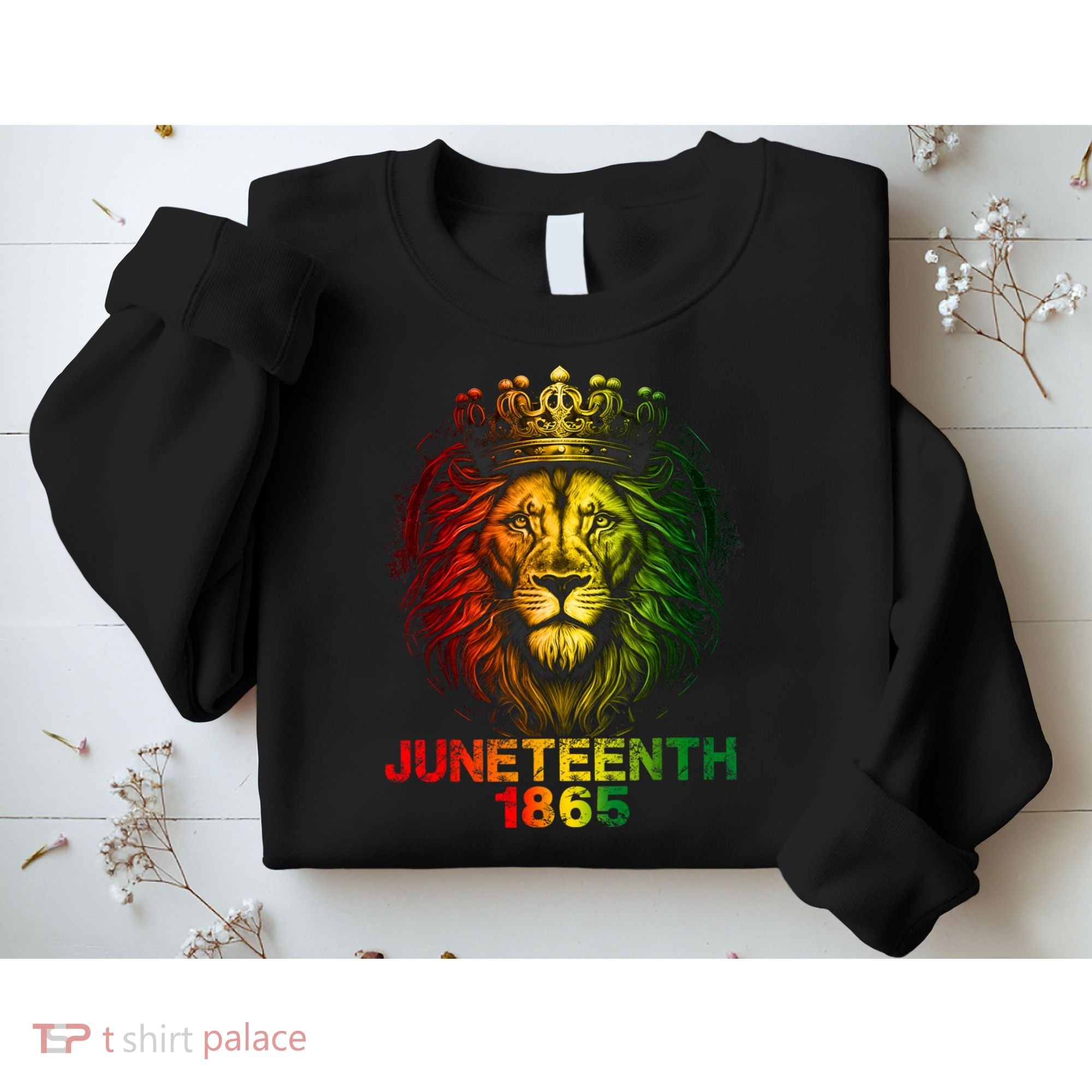 1865 Juneteenth Celebrate Lion African American Freedom Day Sweatshirt