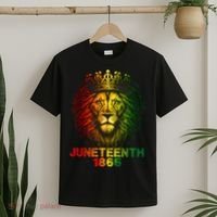 1865 Juneteenth Celebrate Lion African American Freedom Day T-Shirt thumb 2
