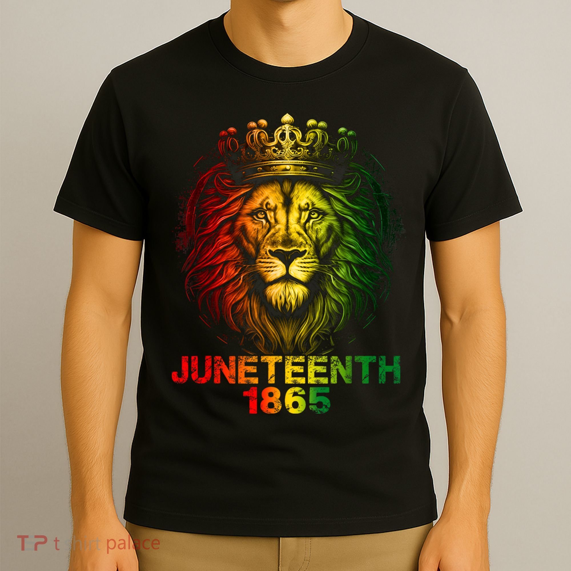 1865 Juneteenth Celebrate Lion African American Freedom Day T-Shirt