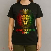 1865 Juneteenth Celebrate Lion African American Freedom Day T-Shirt thumb 4