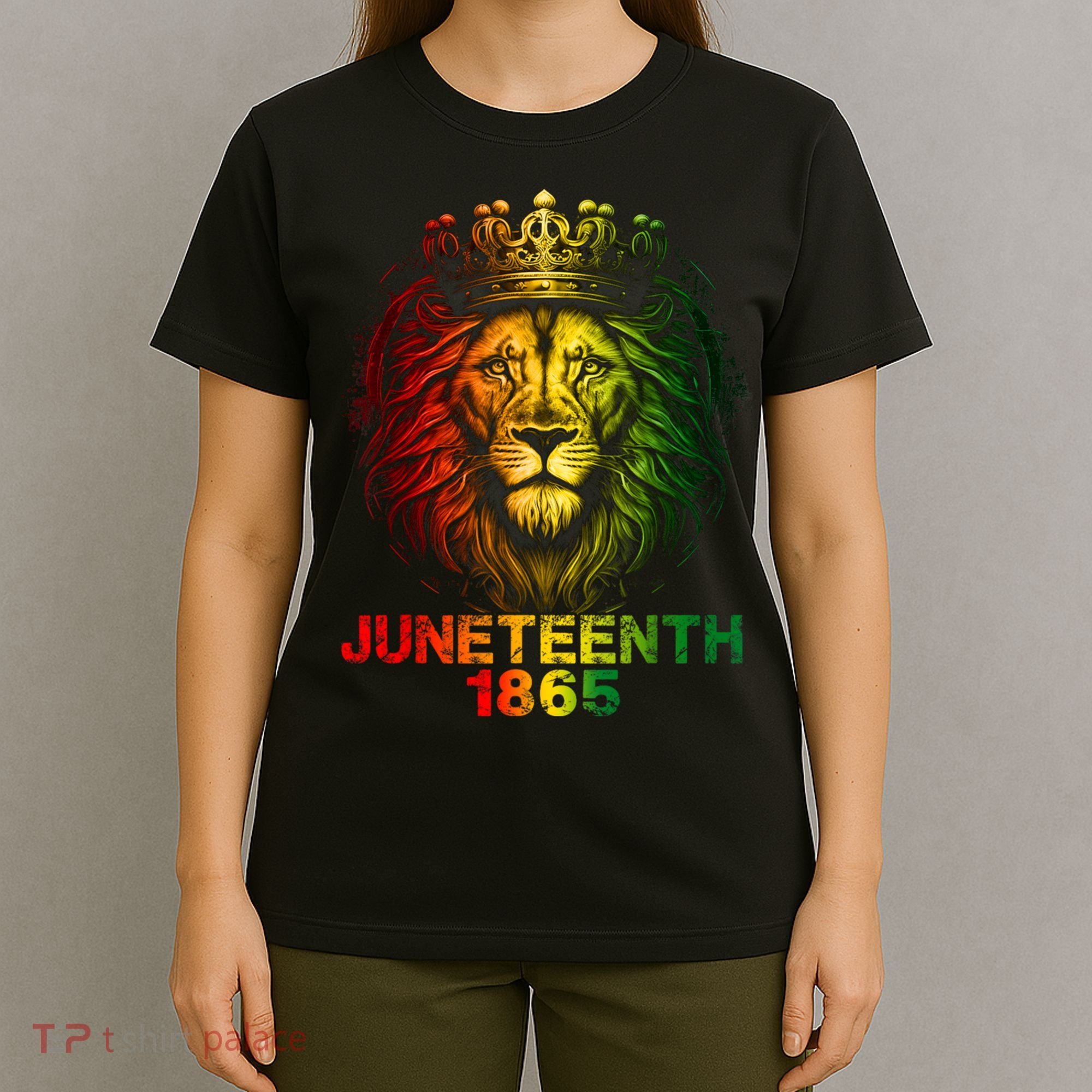 1865 Juneteenth Celebrate Lion African American Freedom Day T-Shirt
