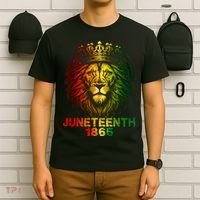 1865 Juneteenth Celebrate Lion African American Freedom Day T-Shirt thumb 6