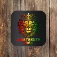 1865 Juneteenth Celebrate Lion African American Freedom Day Coaster thumb 0