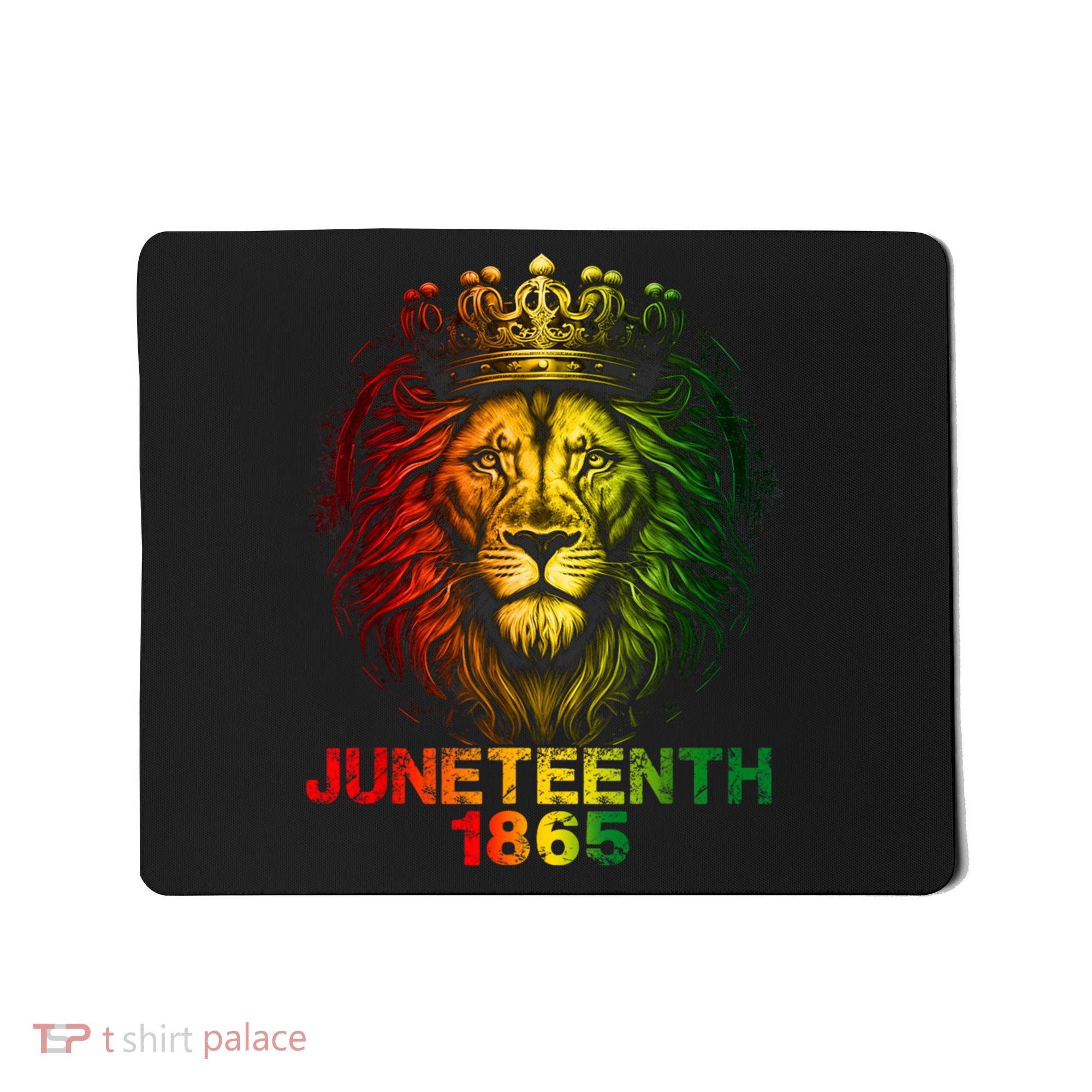 1865 Juneteenth Celebrate Lion African American Freedom Day Mousepad