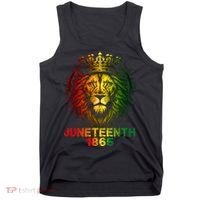 1865 Juneteenth Celebrate Lion African American Freedom Day Tank Top thumb 0
