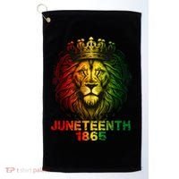 1865 Juneteenth Celebrate Lion African American Freedom Day Golf Towel thumb 0