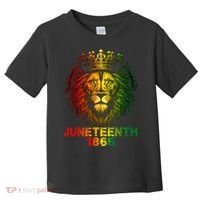 1865 Juneteenth Celebrate Lion African American Freedom Day Toddler T-Shirt thumb 0