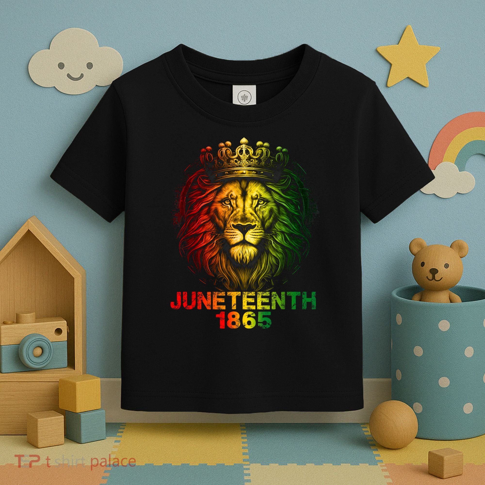 1865 Juneteenth Celebrate Lion African American Freedom Day Toddler T-Shirt