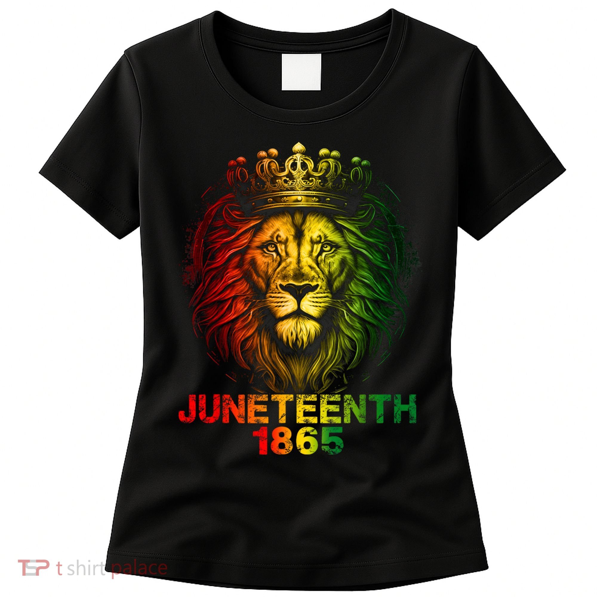 1865 Juneteenth Celebrate Lion African American Freedom Day Women's T-Shirt