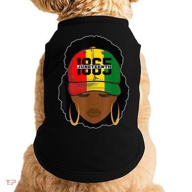1865 Juneteenth Female Black History Month Doggie Tank