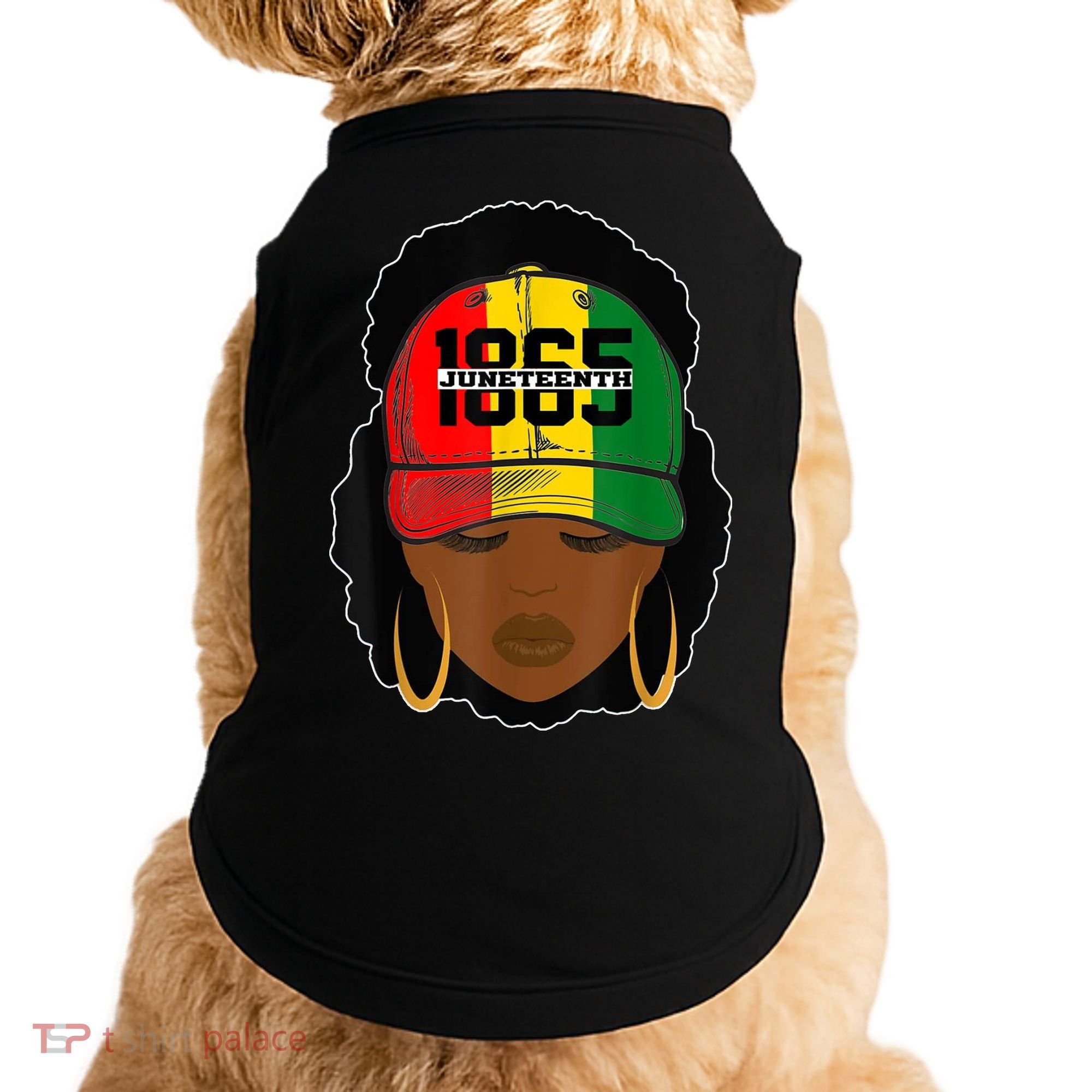 1865 Juneteenth Female Black History Month Doggie Tank