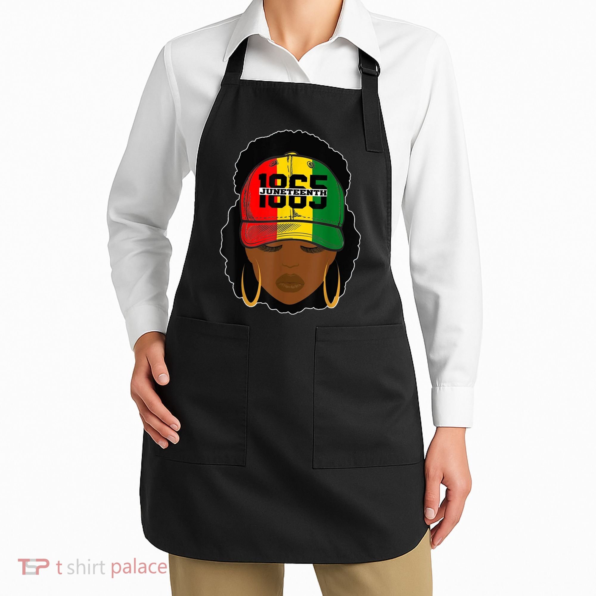 1865 Juneteenth Female Black History Month Apron