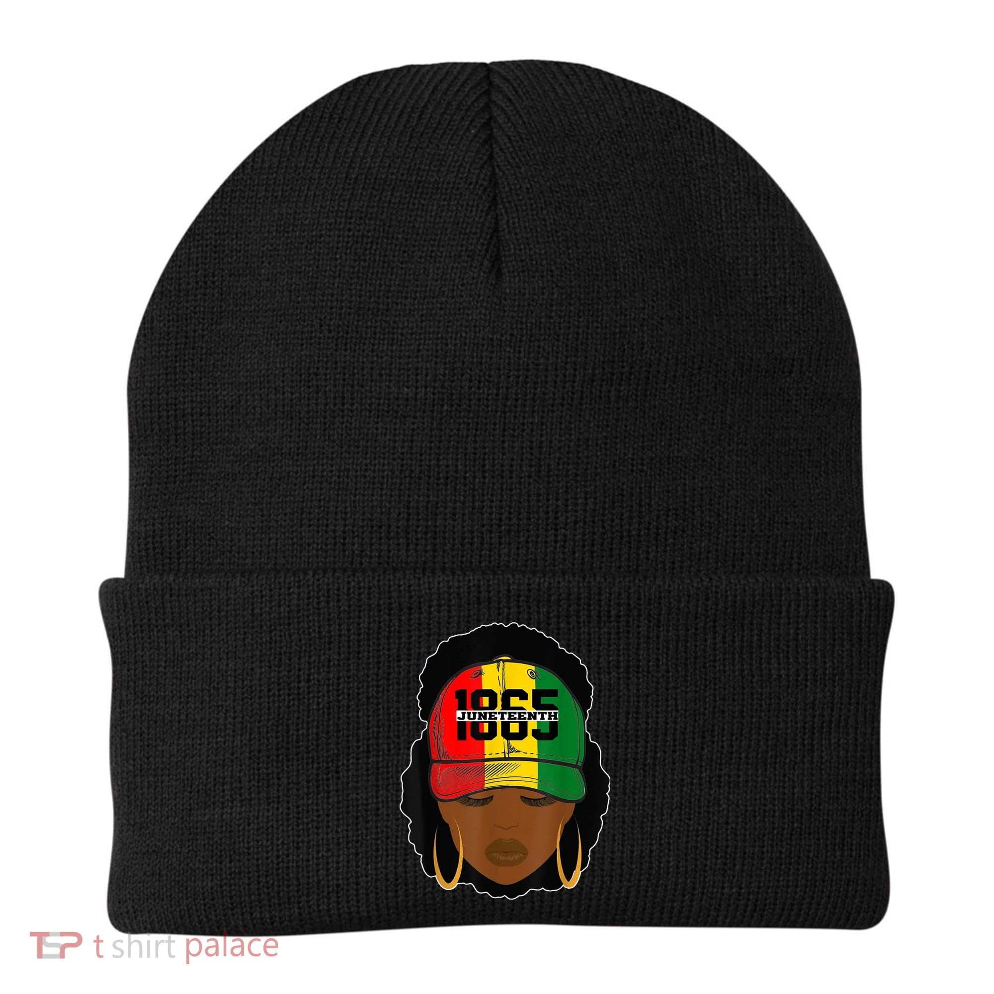 1865 Juneteenth Female Black History Month Beanie