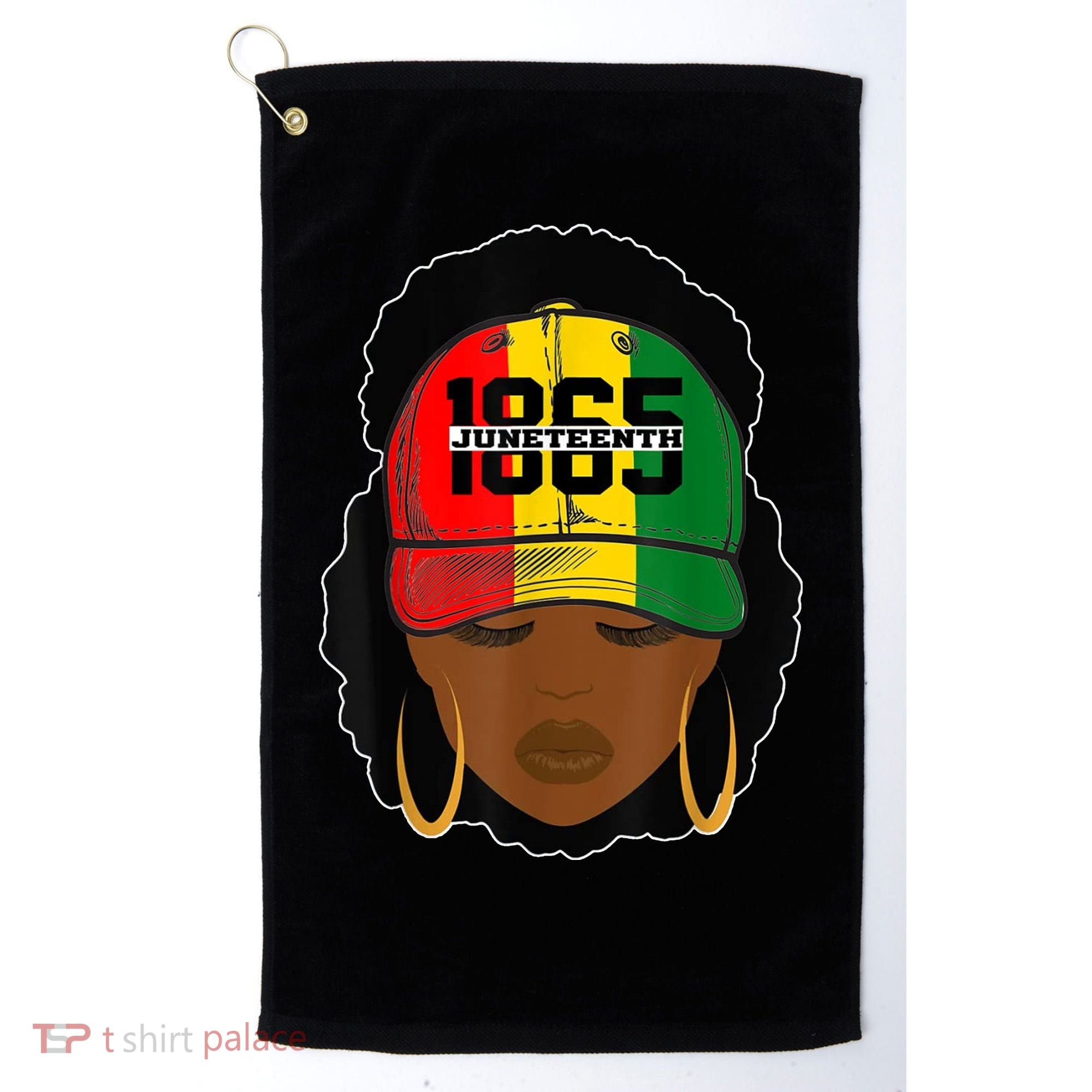 1865 Juneteenth Female Black History Month Golf Towel